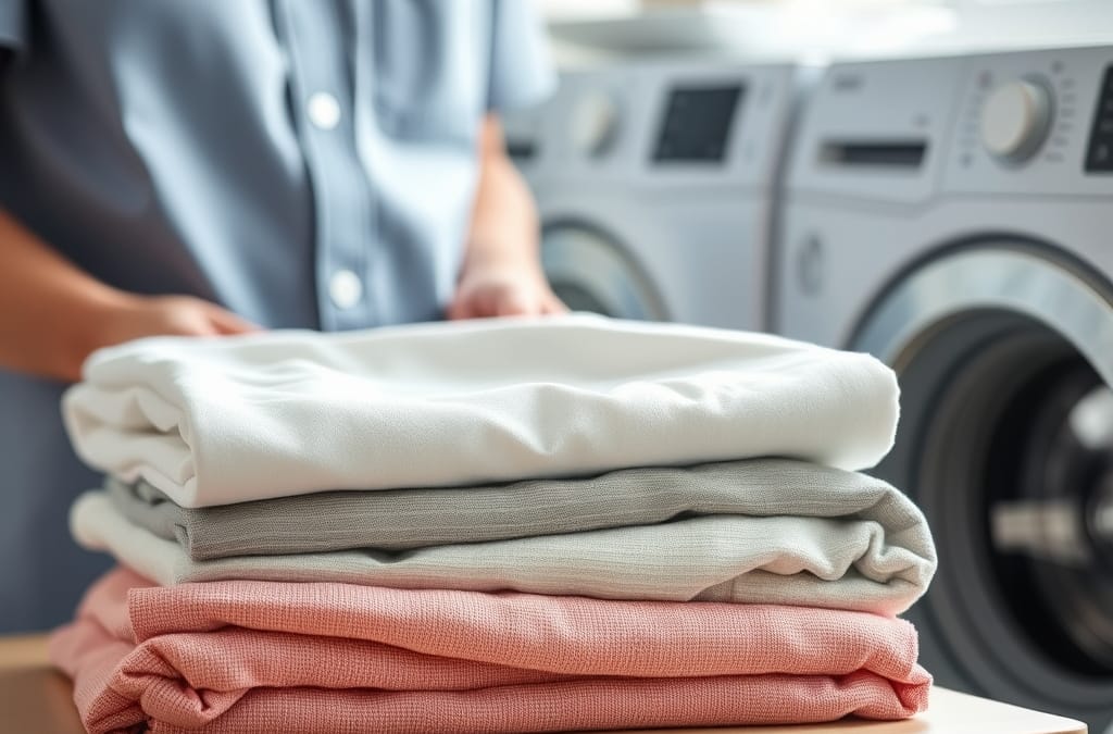 Proses perawatan bahan kulit dan suede di meja kerja laundry dengan sikat khusus dan cairan pembersih ber-pH seimbang