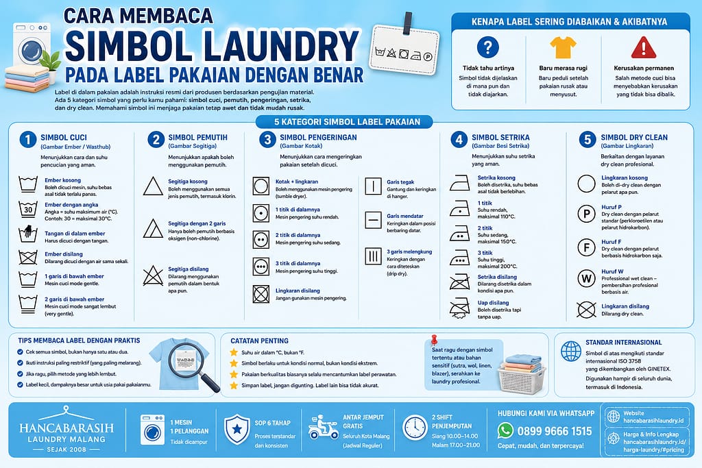 Cara Membaca Label Simbol Pakaian agar Tidak Rusak saat Dicuci