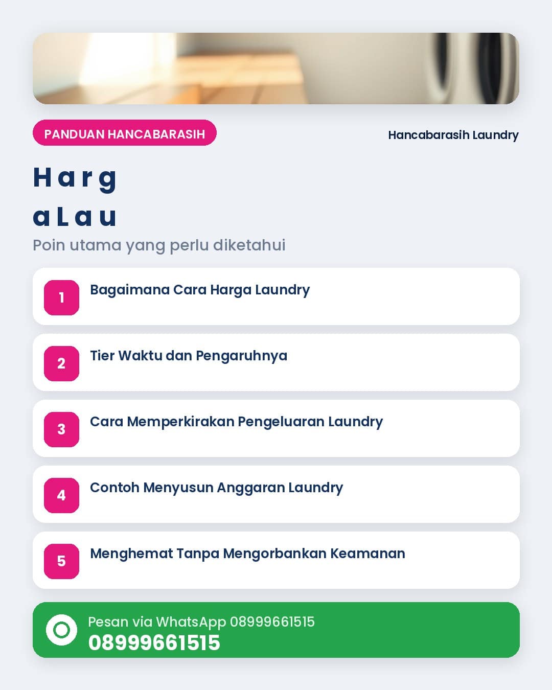 Harga Laundry Kiloan per Kg untuk Anak Kos di Malang