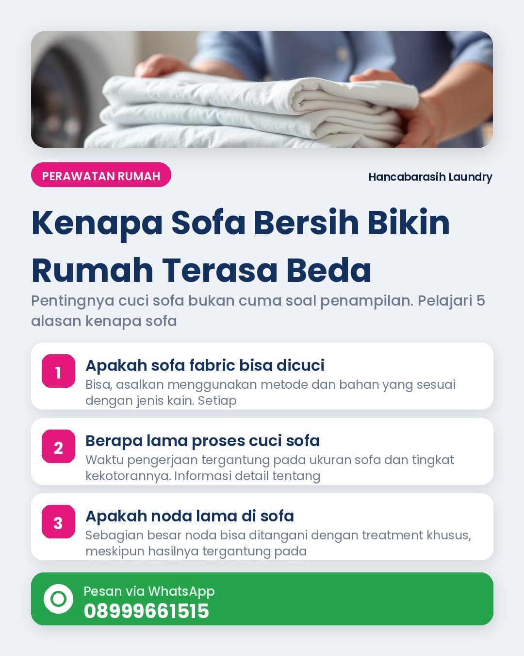 Pentingnya cuci sofa — ilustrasi perbedaan sofa kotor dan sofa bersih setelah perawatan