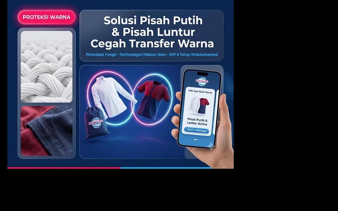 cuci pisah putih dan luntur - Hancabarasih Laundry