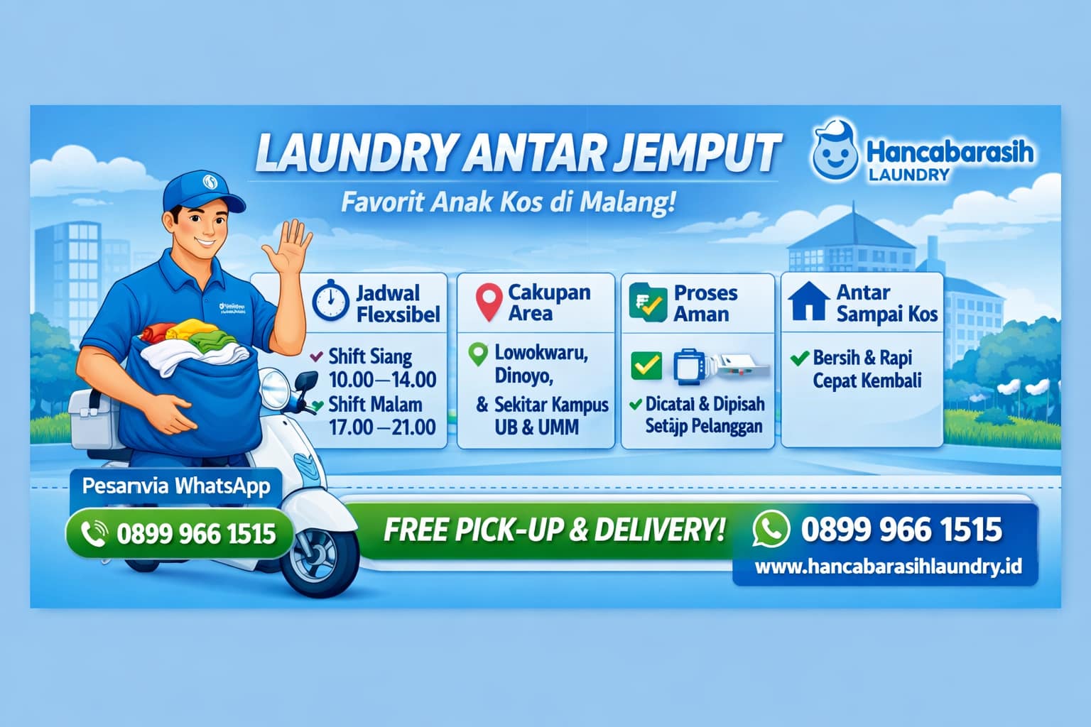 Laundry Antar Jemput Jadi Favorit Anak Kos