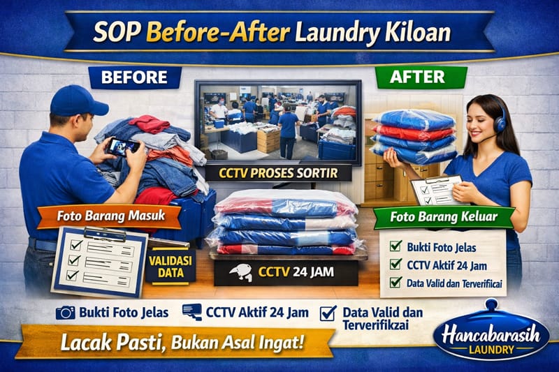 SOP Before-After di laundry kiloan Hancabarasih