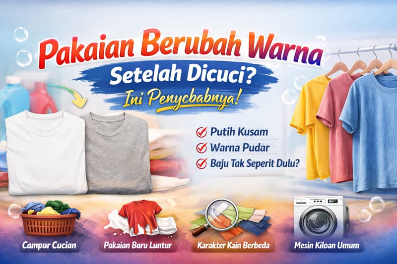 Pakaian Berubah Warna Setelah Dicuci Ini Penyebabnya