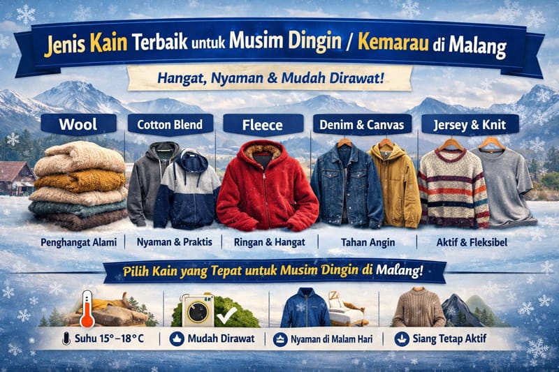 Jenis Kain untuk Musim Dingin Kemarau di Malang