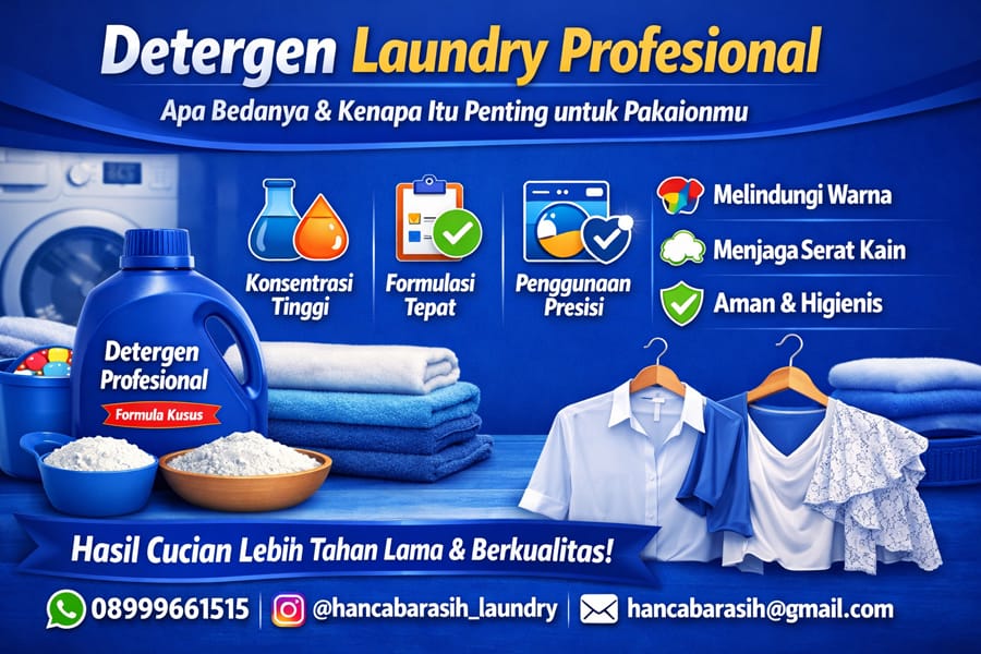 Detergen yang Digunakan Laundry Profesional